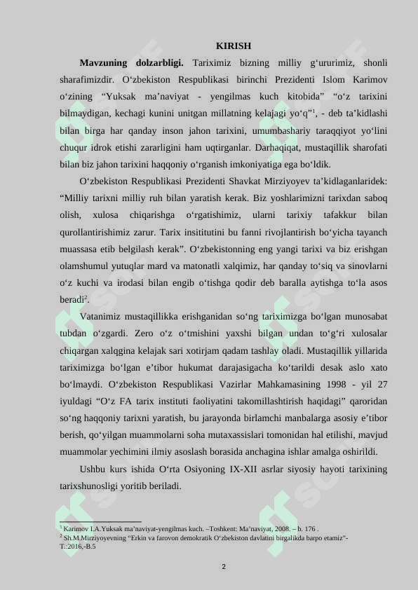 O‘RTА ОSIYONING IХ–ХV АSRLАR TАRIХIGА ОID YOZMА MАNBАLАR VA ULARNING O‘RGANILISHI 2