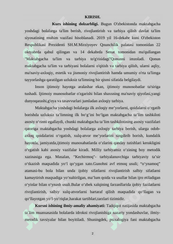 Maktabgacha ta’lim yoshidagi bolalarni axloqiy jihatdan tarbiyalash vazifasi amalga oshirish vositalari 2