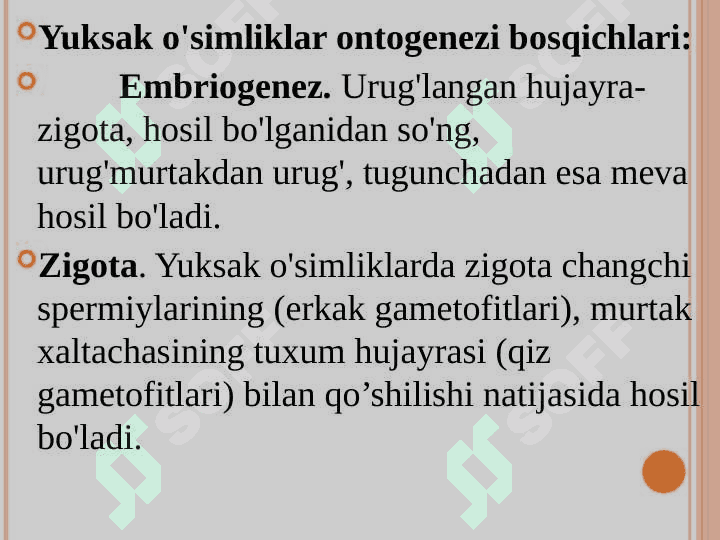 O’SIMLIKLARNING O’SISH VA RIVOJLANISH FIZIOLOGIYASI 5