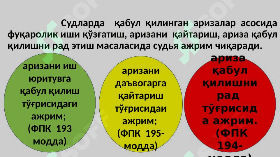 Фукаролик иш кузгатиш ва уни судда кўриш 6