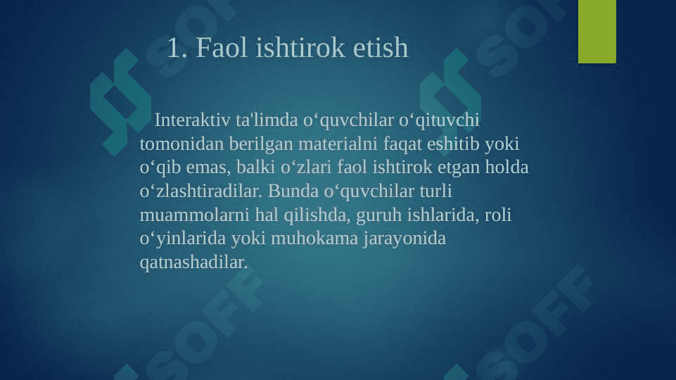 Interaktiv ta'lim va uning o'ziga xosliklari 8