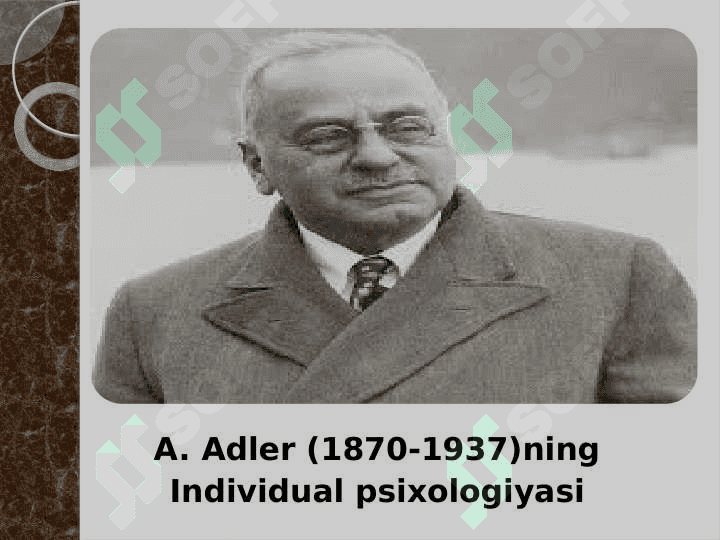 Jorj Kelli, Adler Alfred ishlari 6