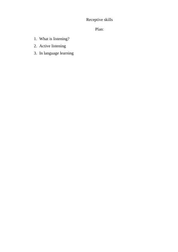 Receptive skills 1