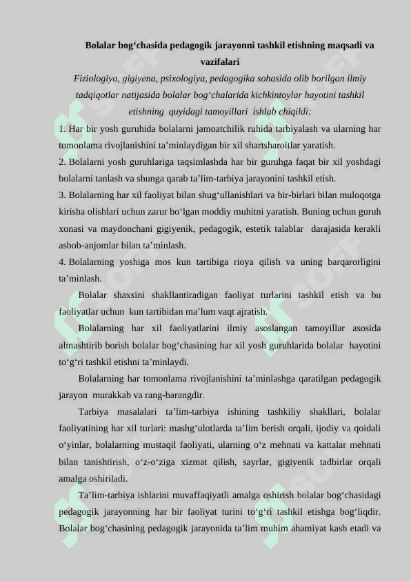Maktabgacha ta'lim muassasalarida mashg'ulotlarni tashkil etish 2