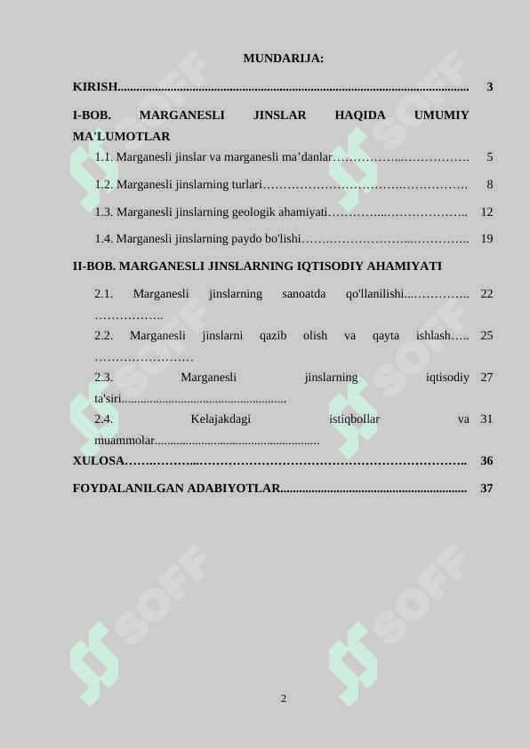 Marganesli jinslar 2