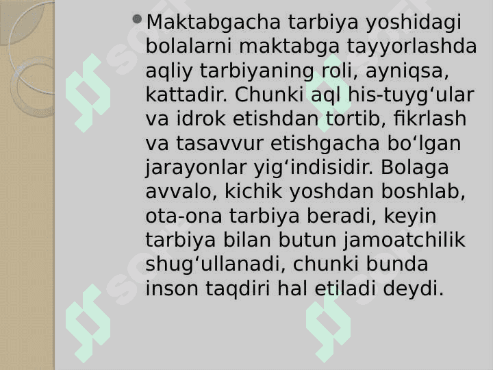 Maktabgacha ta'lim tashkilotlarida aqliy tarbiyani tashkil etish 4