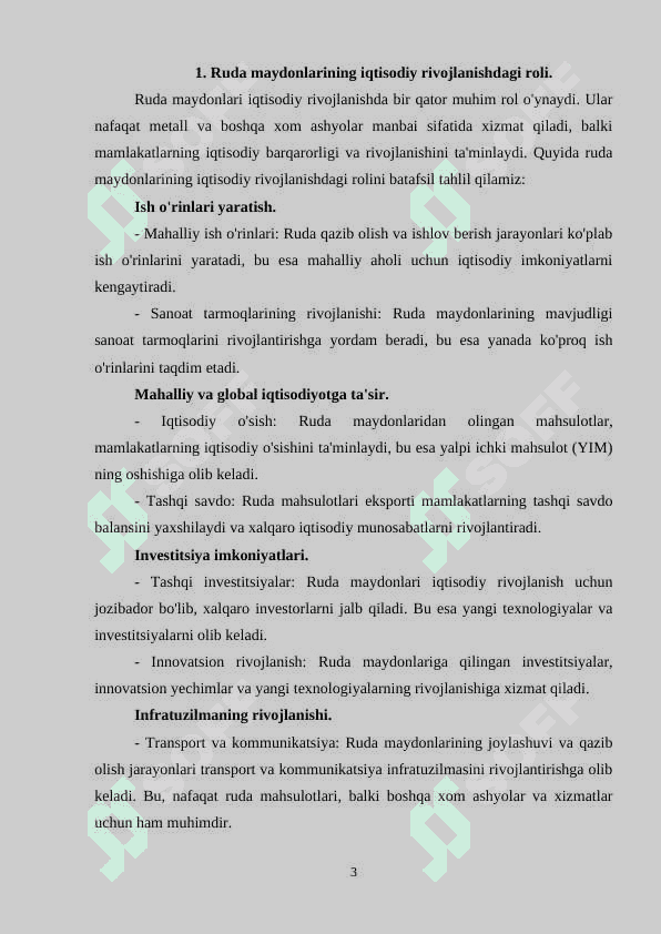 Ruda maydonlarining iqtisodiy ahamiyati 3