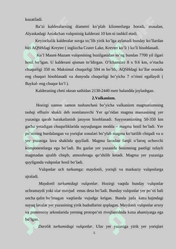 Vulqon otilish turlari 5
