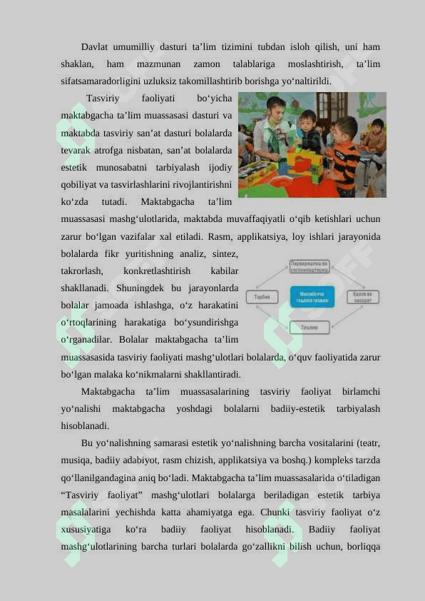 Maktabgacha yoshdagi bolalarni tasviriy qobiliyati va ijodkorligini rivojlantirish 3