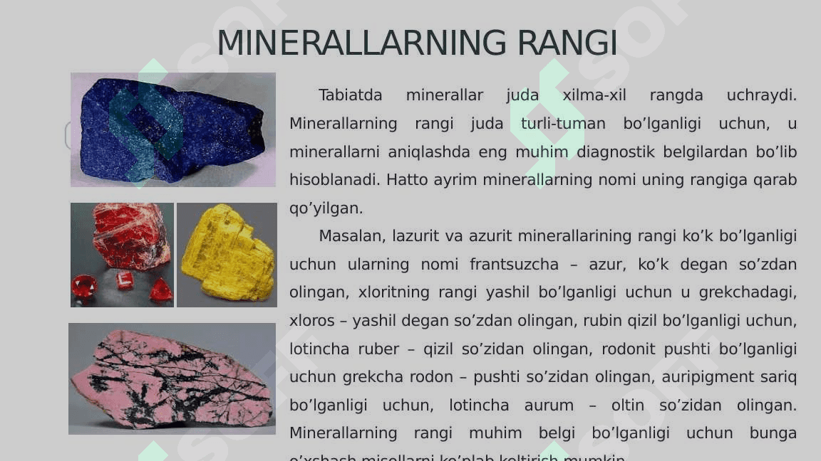 Minerallarning optik xususiyatlari 4