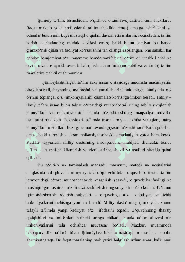 Ta’lim sotsiologiyasi.Tarbiya sotsiologiyasi 8