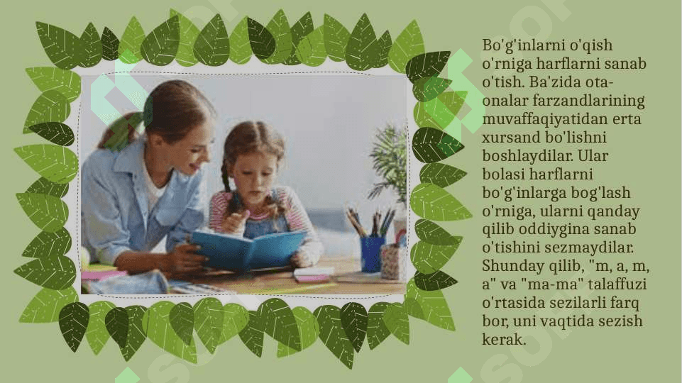 Bolalarni tez o`qishga o`rgatish usullari 8