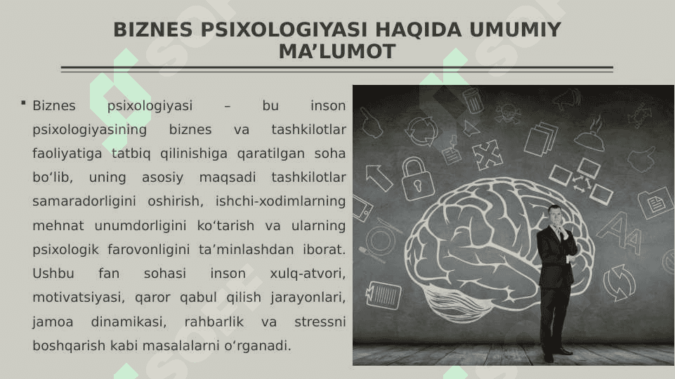 Biznes psixologiyaning vujudga kelish tarixi 2