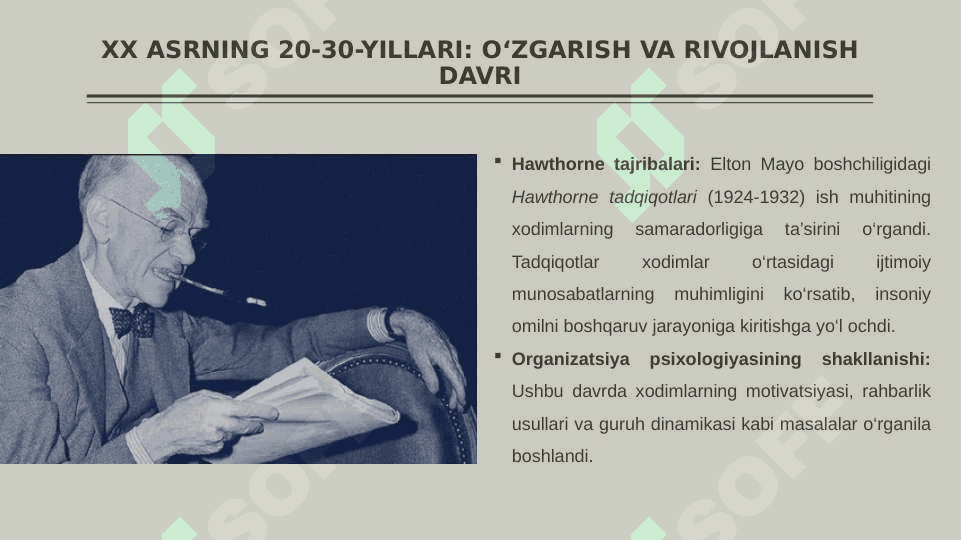 Biznes psixologiyaning vujudga kelish tarixi 4