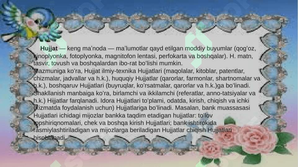 Hujjatning asosiy qismlari 2