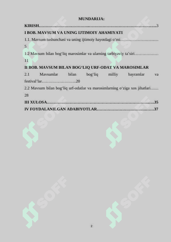Mavsum bilan bog‘liq urf-odat va marosimlar 2