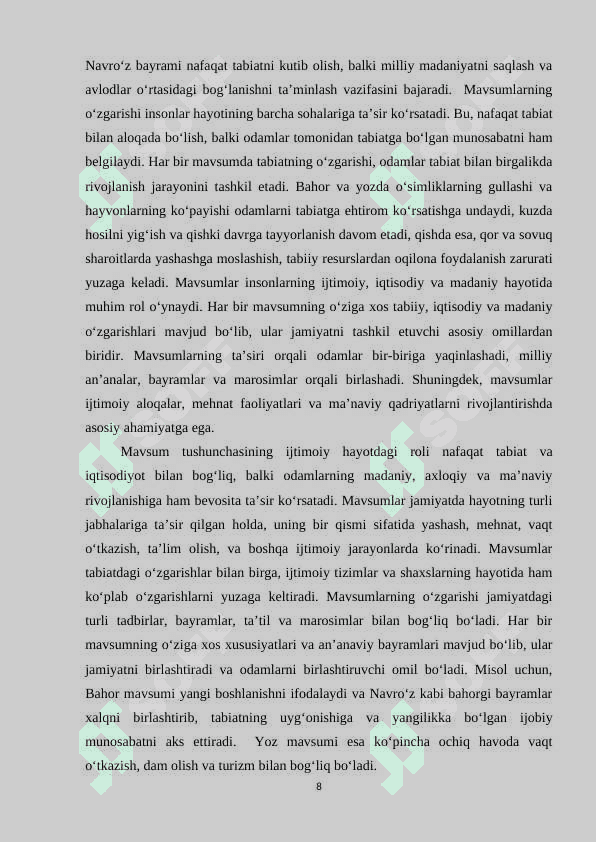 Mavsum bilan bog‘liq urf-odat va marosimlar 8