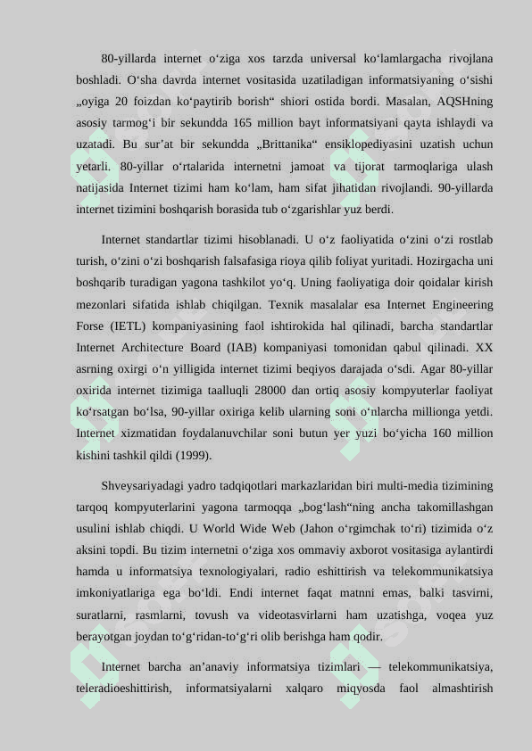 INTERNETNING ASOSIY IMKONIYATLARI 7