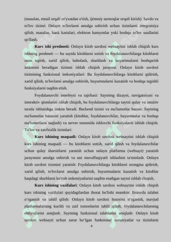 Onlayn kitob savdosi websaytini ishlab chiqish 4