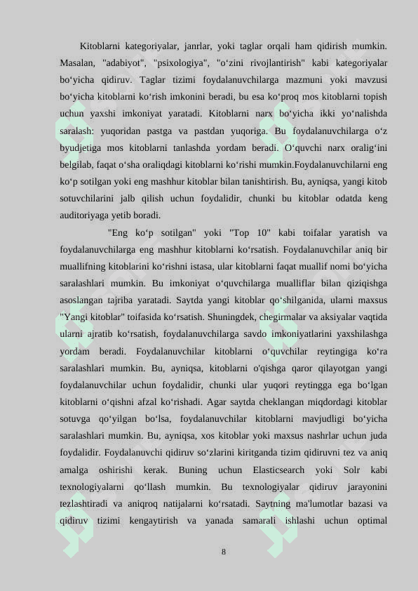Onlayn kitob savdosi websaytini ishlab chiqish 8