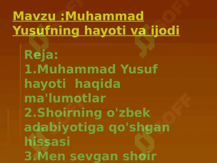 Muhammad Yusufni eslab. 2