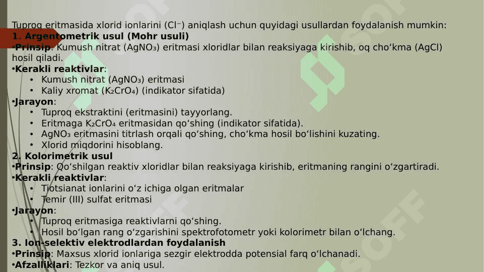 tuproq tarkibidagi xloridni aniqlash 4