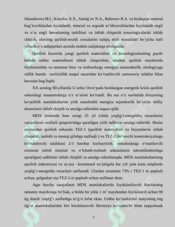 Qishloq xo'jaligi chiqindilari asosida yengil betonlarning deformativ xossalarini tadqiq qilish 7