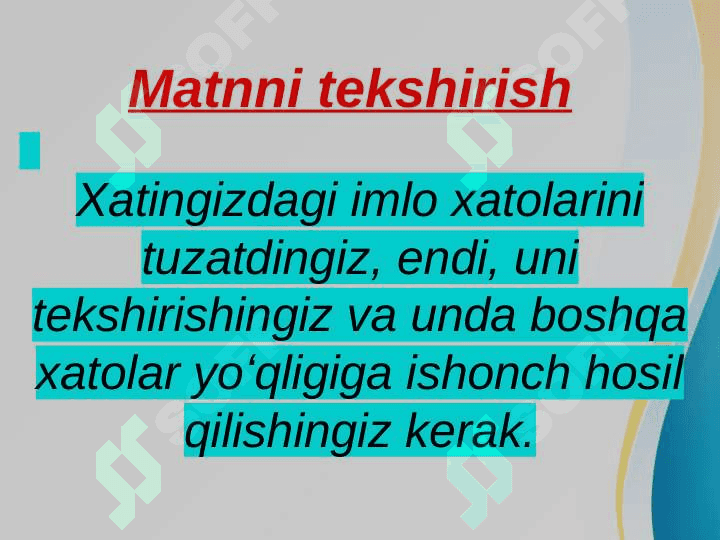 Matnni  tekshirish 2