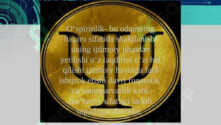 O'spirinlik davri 3