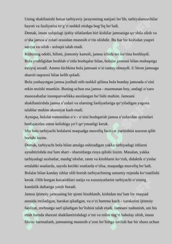 BOLALAR JAMOASINING SHAKLLANISH DARAJALARI VA BOSQICHLARI 5