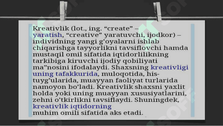 Pеdagоglarda krеativlik sifatlarini rivоjlantiruvchi mеtоd, vоsita va tехnоlоgiyalar. 2