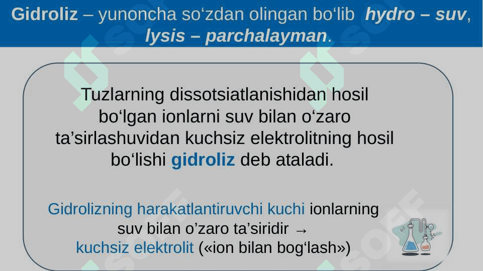 Tuzlar gidrolizi 3