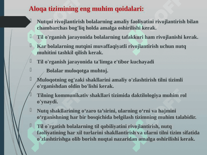 Kar bolalarni o’qitish jarayoni va metodlari 8