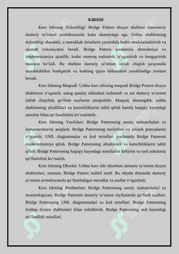 Bridge pattern "kurs ishi" 3