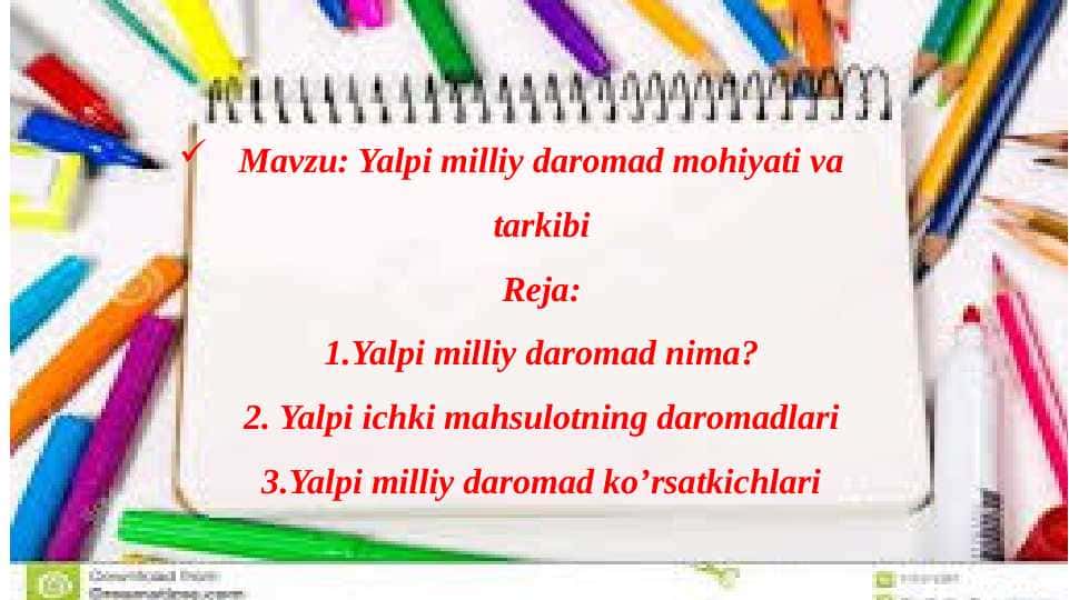 Yalpi milliy daromad mohiyati va tarkibi 1