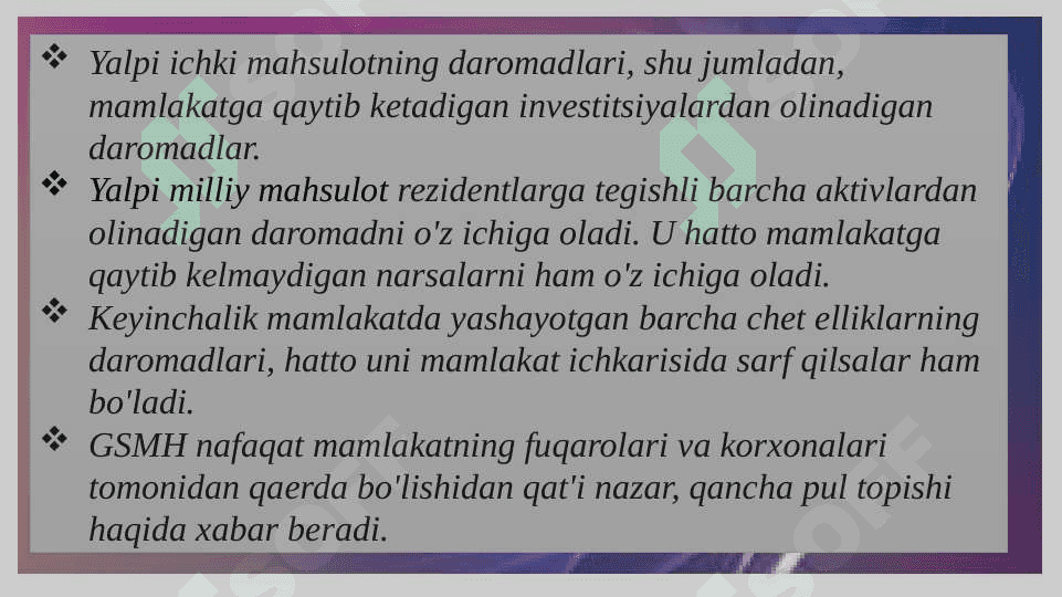 Yalpi milliy daromad mohiyati va tarkibi 3
