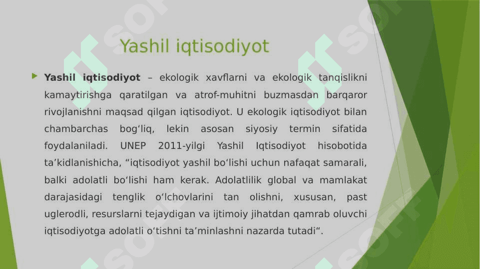 Yashil iqtisodiyot va Rio-2012 konferensiyasi 2