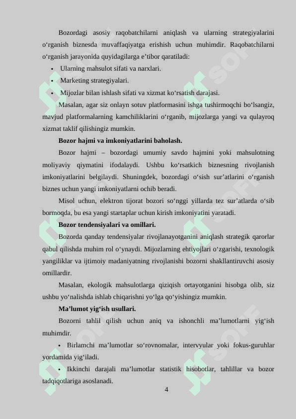 Bozorni va istemolchilarni o'rganish 4
