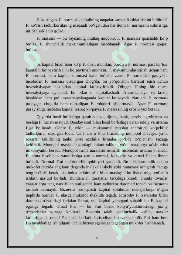 Daromad oshishiga ta’sir qiluvchi omillar 5