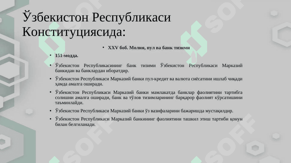 СОЛИҚЛАРНИНГ ИҚТИСОДИЙ МОҲИЯТИ ВА ПРИНЦИПЛАРИ 8