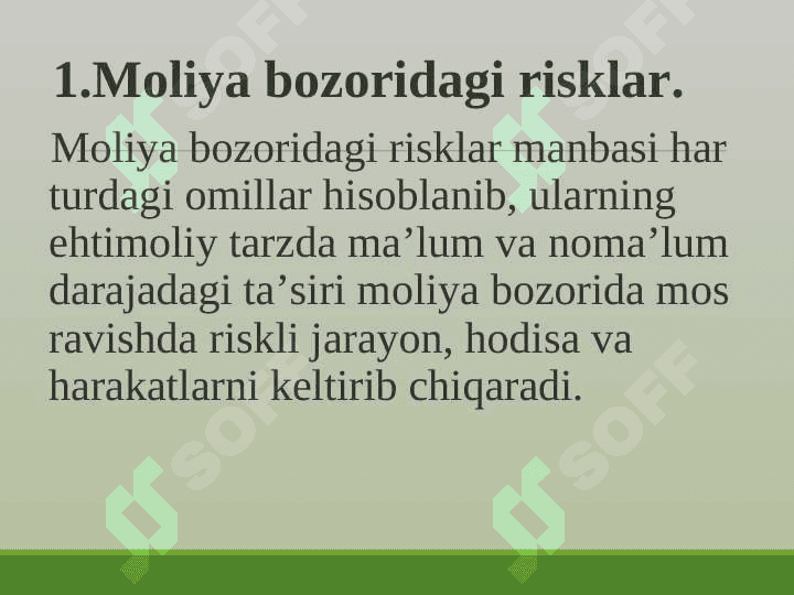 HEDJIRLASH -MOLIYAVIY RISKLARNI PASAYTRISH USULARI 6