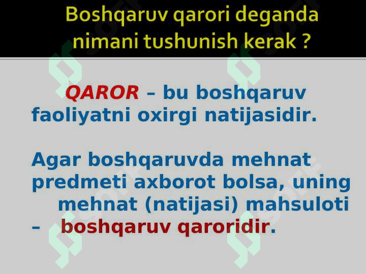 BOSHQARUVDA SAMARALI QAROR QABUL QILISH SAN’ATI 3