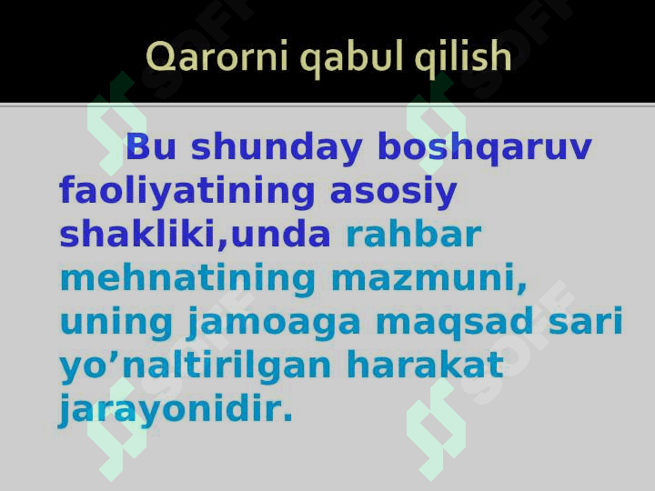 BOSHQARUVDA SAMARALI QAROR QABUL QILISH SAN’ATI 4