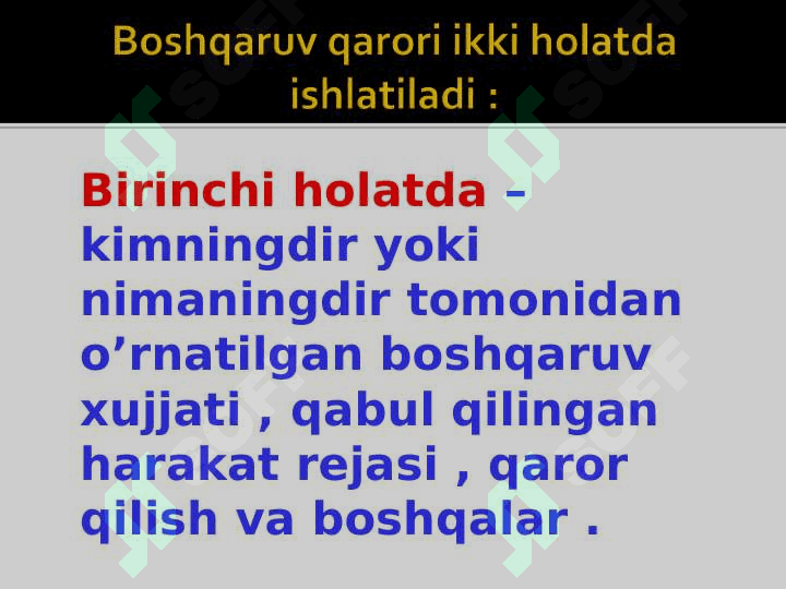 BOSHQARUVDA SAMARALI QAROR QABUL QILISH SAN’ATI 5