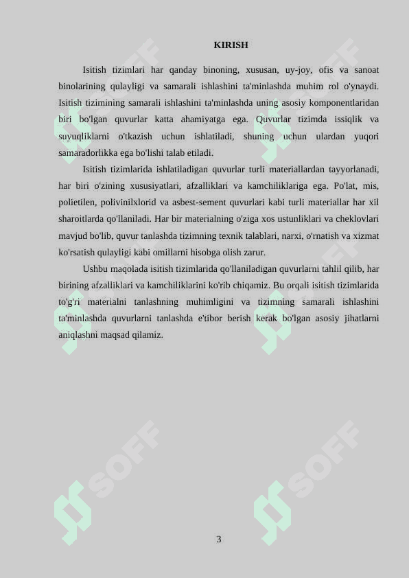 Isitish tizimlarida qo'llaniladigan quvurlar ularning afzallik va kamchiliklari 3
