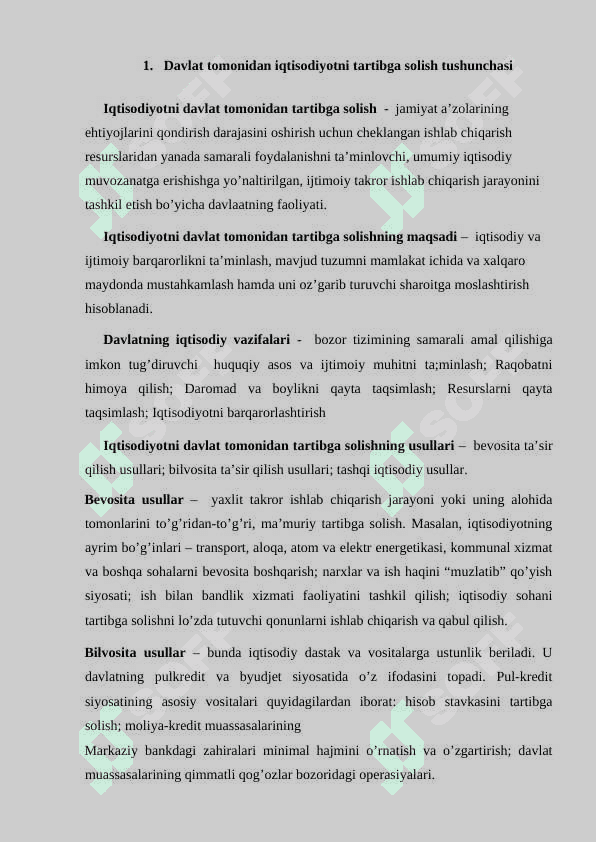 Korxonalar faoliyatini davlat tomonidan tartibga solish tartibi 4