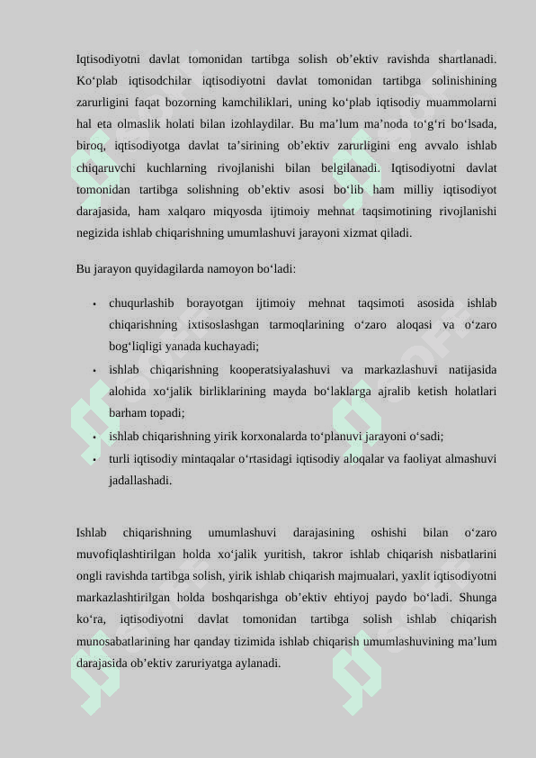 Korxonalar faoliyatini davlat tomonidan tartibga solish tartibi 6
