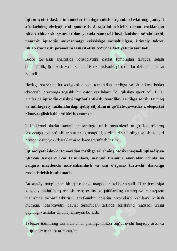 Korxonalar faoliyatini davlat tomonidan tartibga solish tartibi 7
