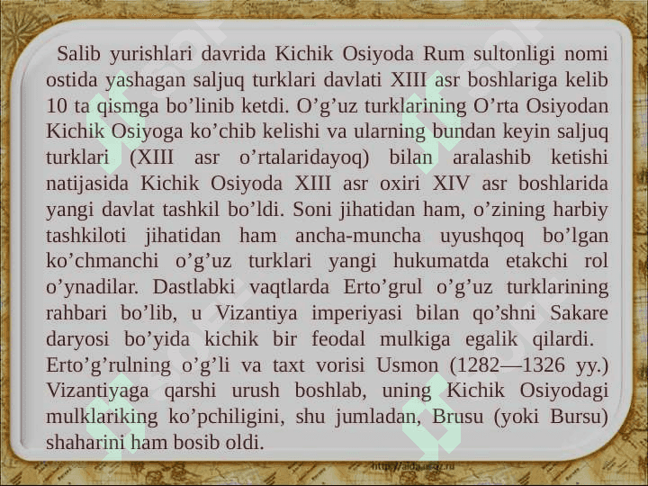 Usmonli imperiyasining tashkil topishi 2