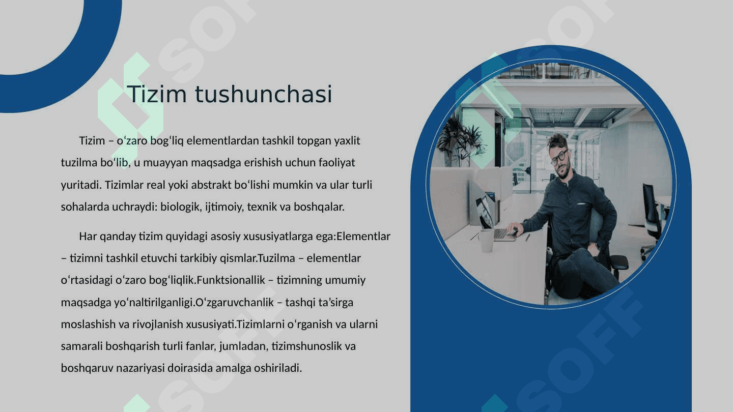 Tizimlar tasnifi va tashkiliy tizim 4